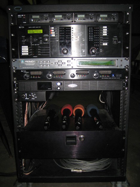 Sound system, front view