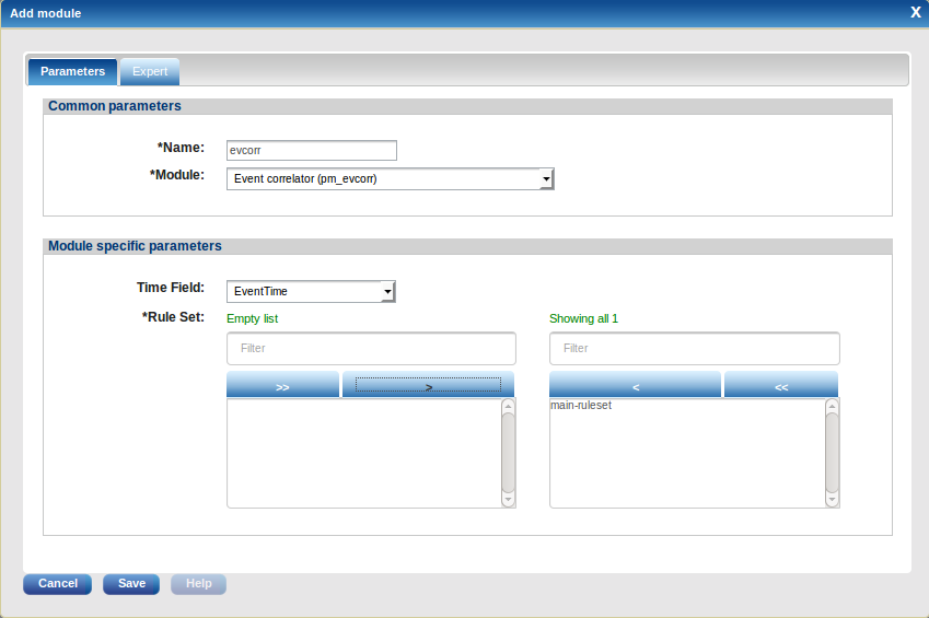 Configuring the pm_evcorr module