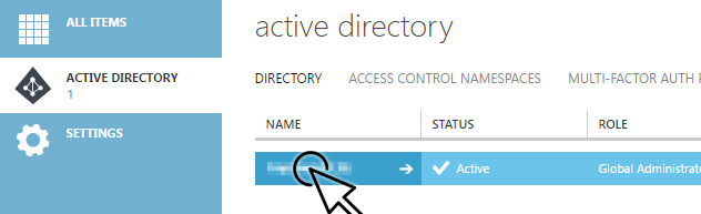 Select Active Directory instance