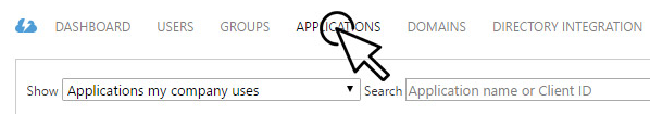 Open Applications tab