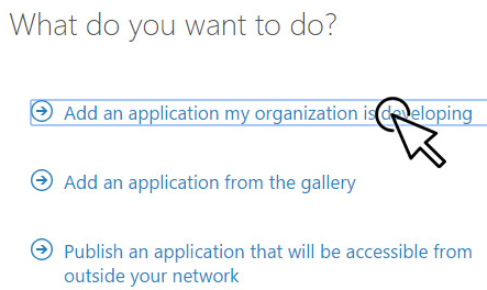 Choose new application type